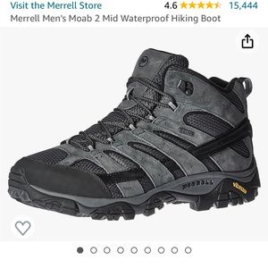 Merrell Men's Moab 2 Mid Waterproof Hiking Boot size 11.5